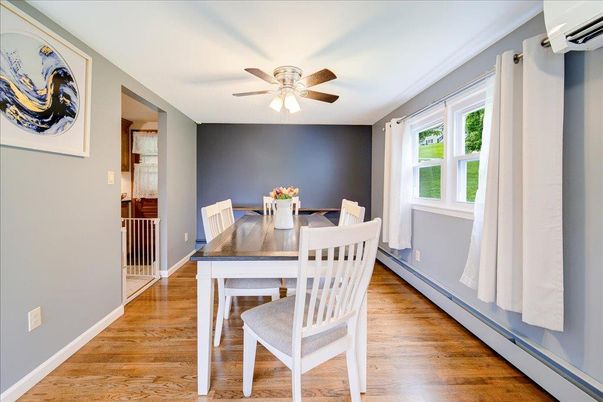 Dining room, Interior, Wood Texture Flooring