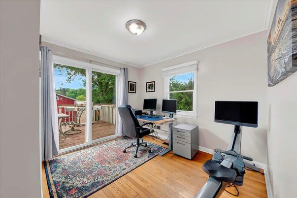 Fitness Equipment, Home Office, Interior, Wood Texture Flooring