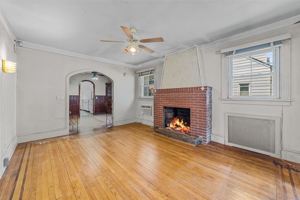 Empty room, Fireplace, Interior, Wood Texture Flooring