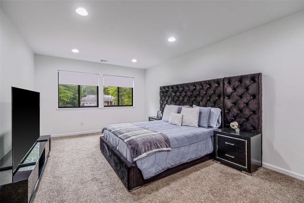 Bedroom, Interior, Recessed Lighting