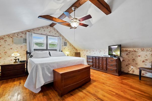Bedroom, Interior, Wooden Beams, Wood Texture Flooring