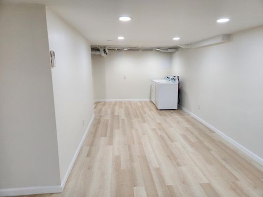 Interior, Recessed Lighting, Washer, Wood Texture Flooring