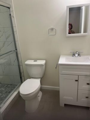 Bathroom, Glass Shower, Interior, Marble Walls