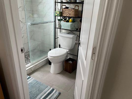 Bathroom, Glass Shower, Interior, Marble Walls