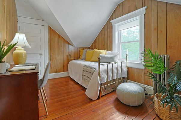 Bedroom, Interior, Wood Texture Flooring, Wooden Walls