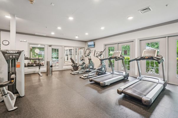 Fitness Equipment, Gym, Interior, Recessed Lighting