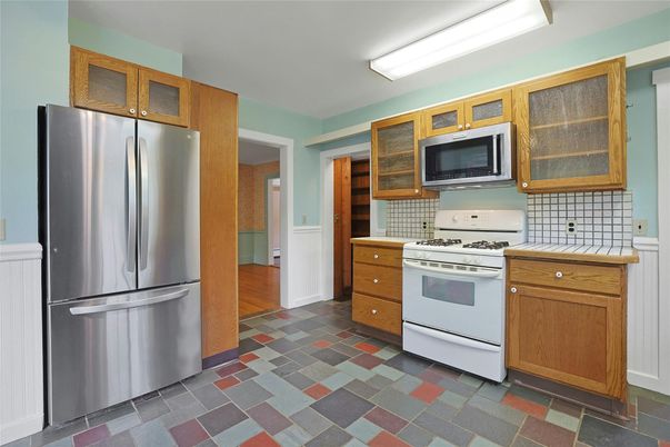 Interior, Kitchen, Stainless Steel Appliances, Tile Countertops