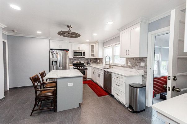 Interior, Kitchen, Recessed Lighting, Stainless Steel Appliances