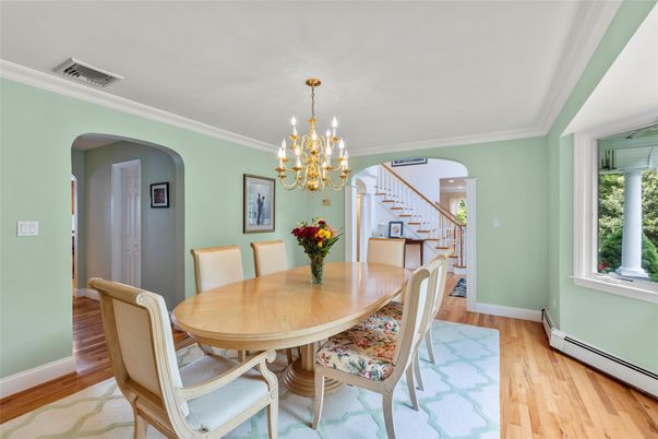 Chandelier, Dining room, Interior, Wood Texture Flooring