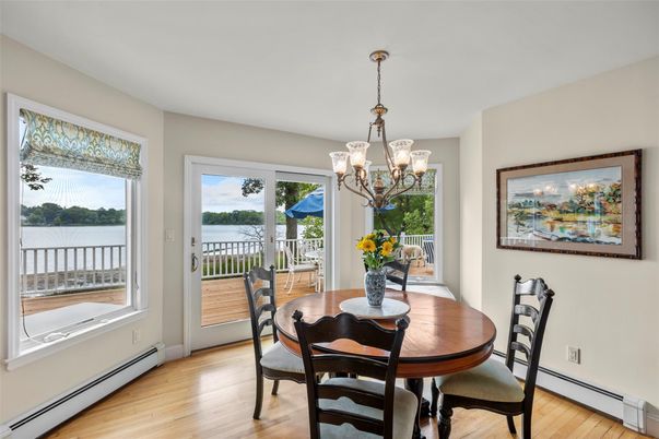 Chandelier, Dining room, Interior, Water, Wood Texture Flooring
