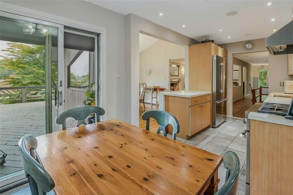 Dining room, Interior, Kitchen, Recessed Lighting, Stainless Steel Appliances