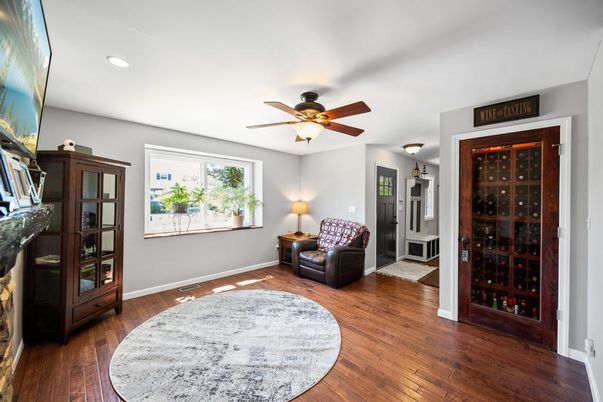 Interior, Recessed Lighting, Wine Storage, Wood Texture Flooring