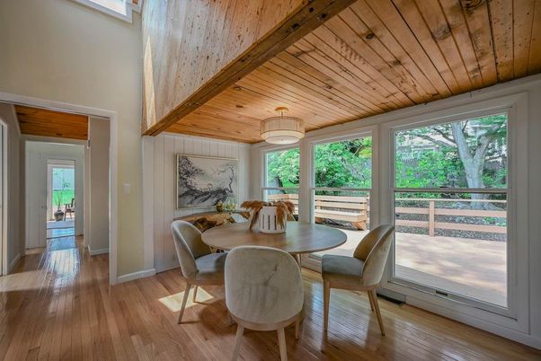 Dining room, Interior, Wooden Beams, Wooden Ceilings, Wood Texture Flooring