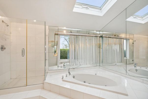 Bathroom, Dual Sink Vanities, Glass Shower, Interior