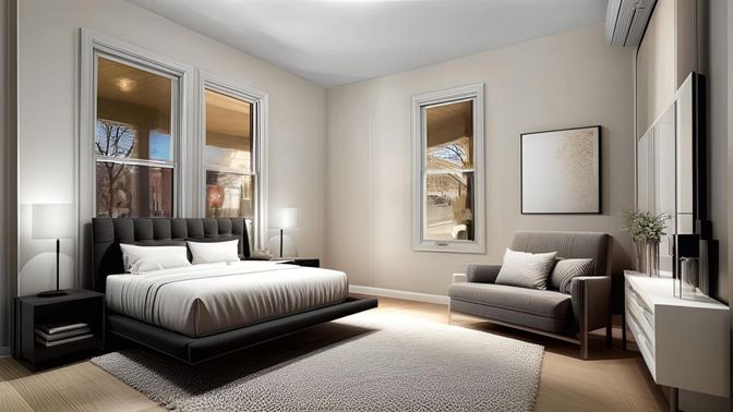 Bedroom, Interior, Wood Texture Flooring