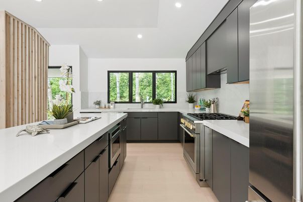 Interior, Kitchen, Recessed Lighting, Stainless Steel Appliances