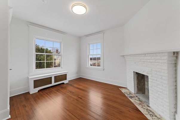 Empty room, Fireplace, Interior, Wood Texture Flooring