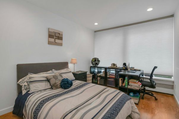Bedroom, Home Office, Interior, Recessed Lighting, Wood Texture Flooring