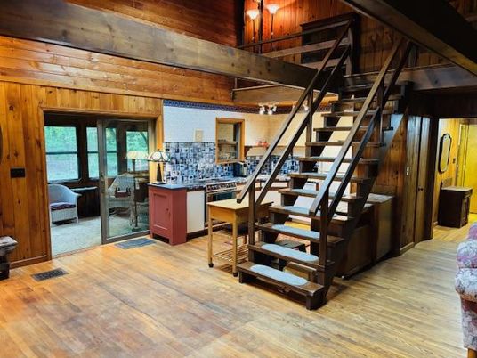 Interior, Pendant Lights, Wooden Beams, Wooden Ceilings, Wood Texture Flooring, Wooden Walls