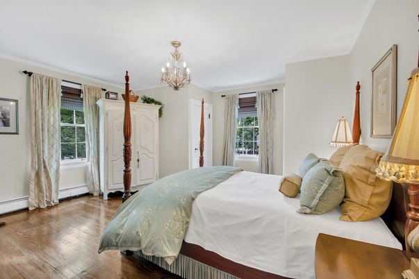 Bedroom, Chandelier, Interior, Wood Texture Flooring