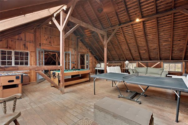 Billiard Table, Game Room, Interior, Wooden Beams, Wooden Ceilings, Wood Texture Flooring, Wooden Walls