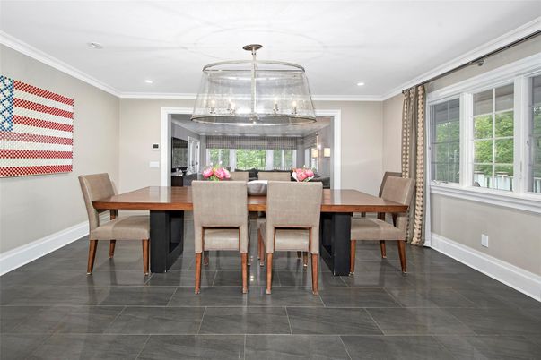 Chandelier, Dining room, Interior, Recessed Lighting