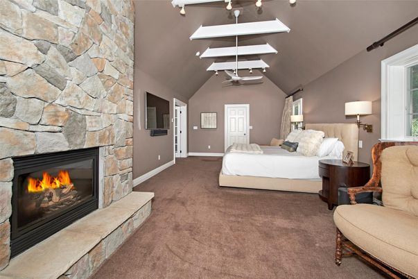 Bedroom, Fireplace, Interior, Stone Walls
