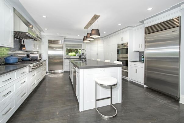 Interior, Kitchen, Pendant Lights, Recessed Lighting, Stainless Steel Appliances