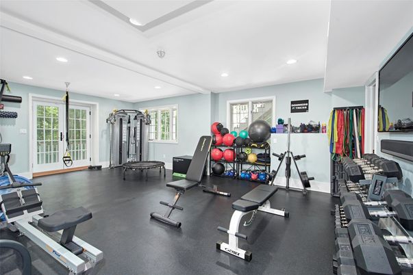 Fitness Equipment, Gym, Interior, Recessed Lighting