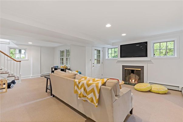 Fireplace, Interior, Living room, Recessed Lighting