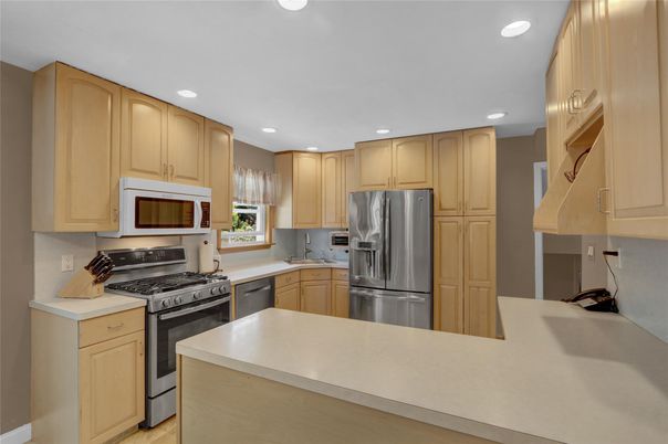 Interior, Kitchen, Recessed Lighting, Stainless Steel Appliances