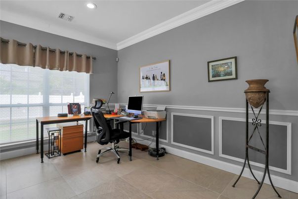 Home Office, Interior, Recessed Lighting