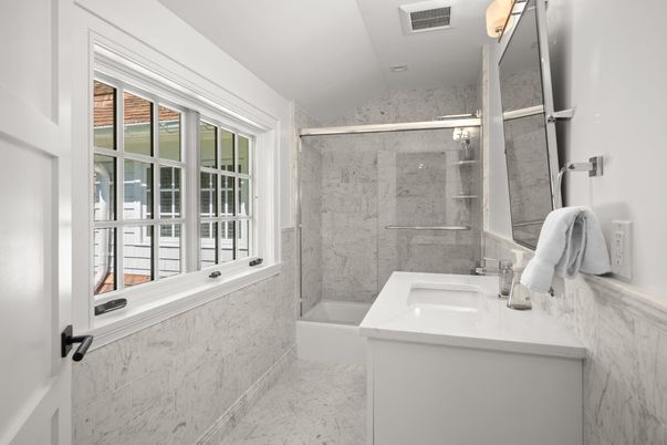 Bathroom, Glass Shower, Interior, Marble, Marble Walls