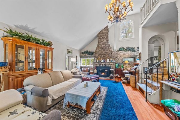 Chandelier, Fireplace, Interior, Living room, Wood Texture Flooring