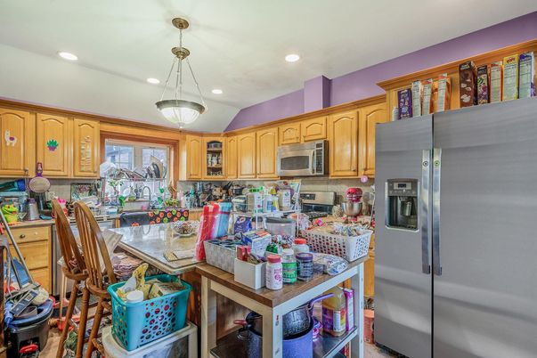 Interior, Kitchen, Pendant Lights, Recessed Lighting, Stainless Steel Appliances