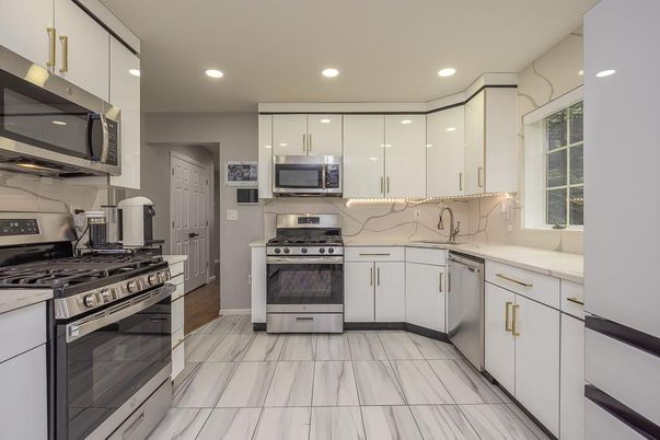 Interior, Kitchen, Recessed Lighting, Stainless Steel Appliances