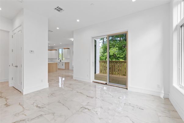 Empty room, Interior, Kitchen, Marble, Recessed Lighting