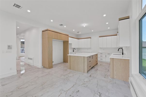 Interior, Kitchen, Marble, Recessed Lighting