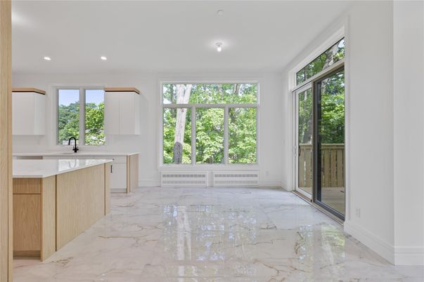 Empty room, Interior, Kitchen, Marble, Recessed Lighting