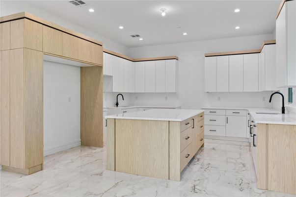 Interior, Kitchen, Marble, Recessed Lighting