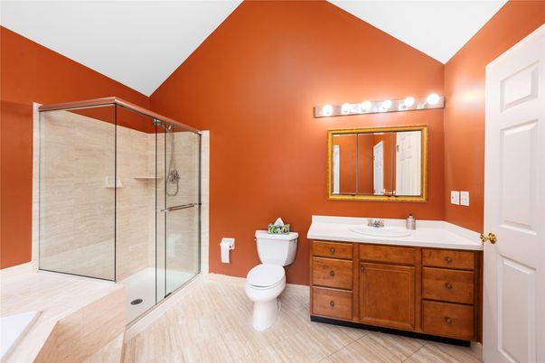 Bathroom, Dual Sink Vanities, Glass Shower, Interior