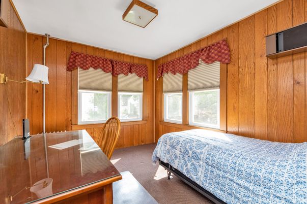 Bedroom, Home Office, Interior, Wooden Walls