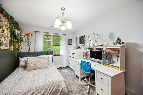 Bedroom, Chandelier, Home Office, Interior