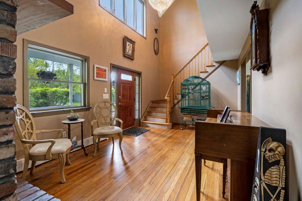 Chandelier, Interior, Wood Texture Flooring