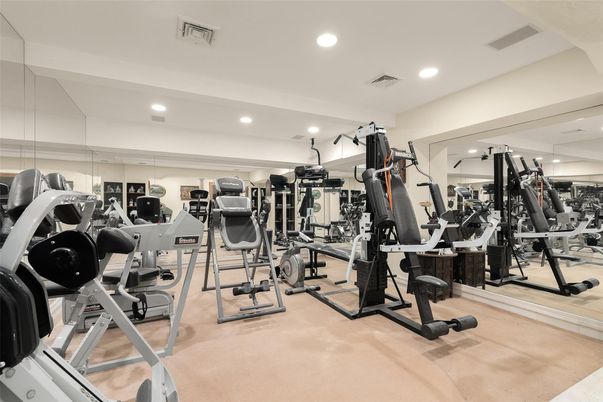 Fitness Equipment, Gym, Interior, Recessed Lighting