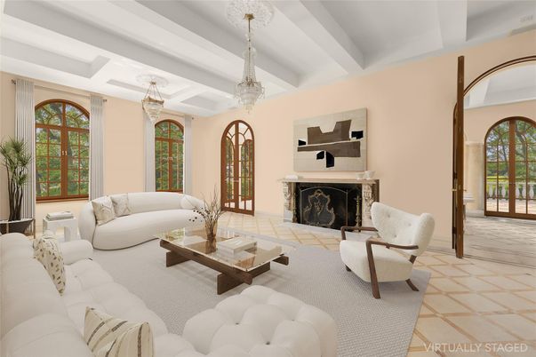 Chandelier, Fireplace, Interior, Living room