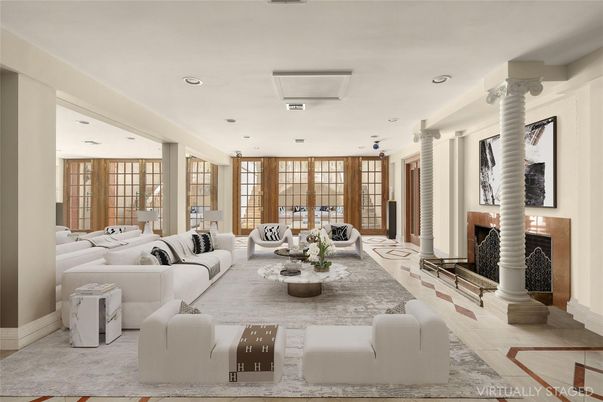 Fireplace, Interior, Living room, Recessed Lighting