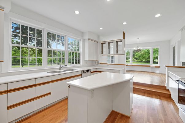 Chandelier, Interior, Kitchen, Recessed Lighting, Wood Texture Flooring