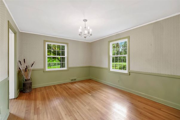 Chandelier, Empty room, Interior, Wood Texture Flooring