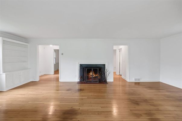 Empty room, Fireplace, Interior, Wood Texture Flooring